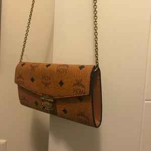 MCM  Patricia Visetos Canvas Wallet on a Chain
